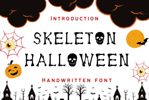 Skeleton Halloween Font Decorativi Font Di Nun Sukhwan