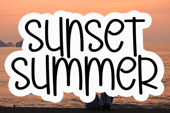 Sunset Summer Display Font By PAYJHOshop