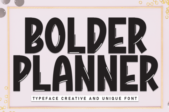 Bolder Planner Display Font By andikastudio