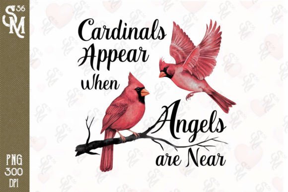 Cardinals Appear when Angels Are Near Grafika Rękodzieła Przez StevenMunoz56