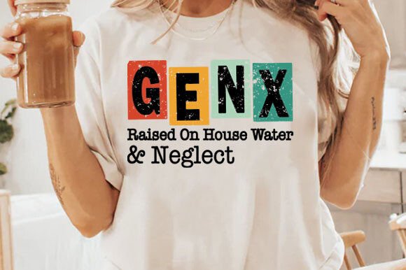 Gen X SVG Generation SVG Funny Gen X PNG Grafica Design di T-shirt Di Designstore