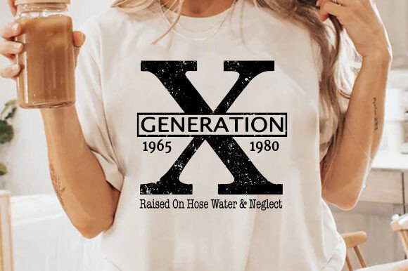 Generation X SVG, Gen X PNG, 1965-1980 Grafik T-shirt Designs Von Designstore