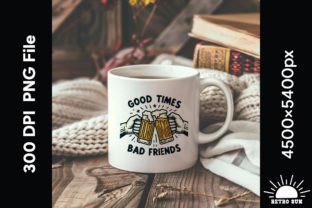 Good Times Bad Friends, International Beer Day Sublimation Graphic Grafika Projekty Koszulek Przez Retro Sun 2