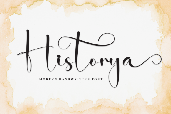 Historya Script & Handwritten Font By andikastudio