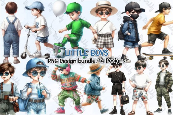 Little Boys Clipart PNG Graphic Illustrations By Big Daddy