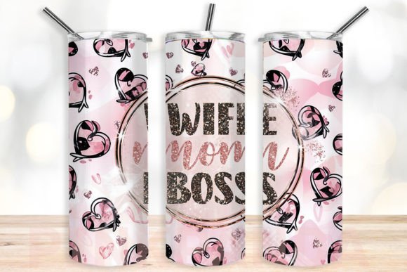 Mom Wife Mom Boss Tumbler Wrap Png Graphic Crafts By PinkPanda