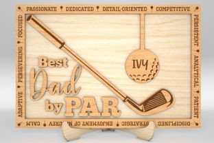Personalized Best Dad by Par Sign Svg Graphic 3D SVG By Oniesbey 2