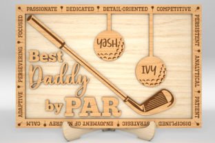 Personalized Best Dad by Par Sign Svg Gráfico SVG 3D Por Oniesbey 3