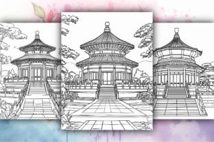 Temple of Heaven Coloring Book Page-KDP Illustration Pages et livres de coloriage pour adultes Par likhon_art 3