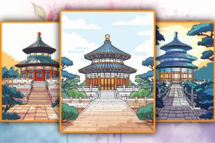 Temple of Heaven Coloring Book Page-KDP Illustration Pages et livres de coloriage pour adultes Par likhon_art 4