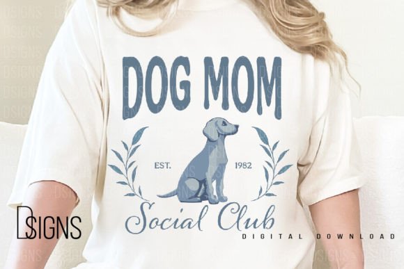 Vintage Dog Mom Social Club Coquette Png Graphic T-shirt Designs By DSIGNS