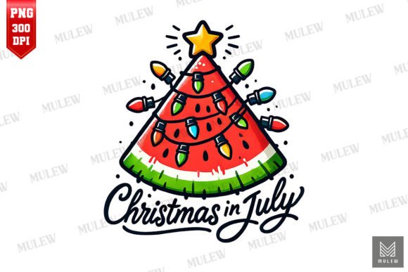 Watermelon Xmas Tree Sublimation PNG Graphic Crafts By Mulew
