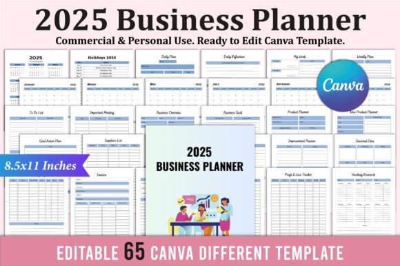 2025 Business Planner for Canva KDP Graphic KDP Interiors By Shumaya