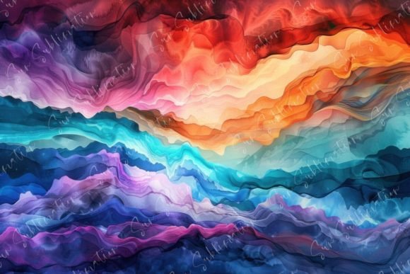 Abstract Mountain Range Graphic Backgrounds By Sun Sublimation