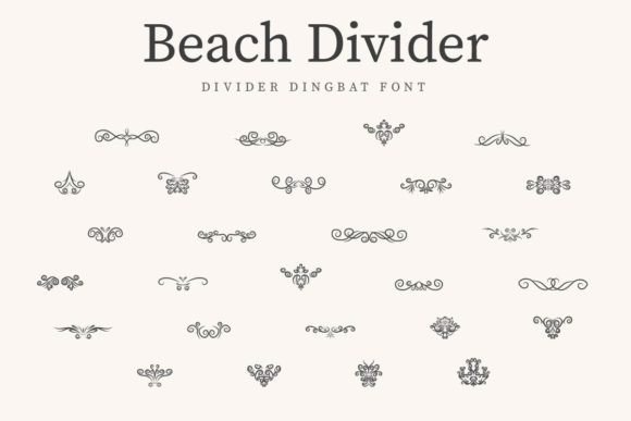 Beach Divider Dingbats-Schriftarten Schriftart Von CraftedType Studio