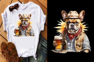 Beer T-shirt Design- French Bulldog Graphic T-shirt Designs By TANIA KHAN RONY 1