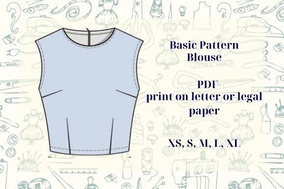 Blouse Base Sewing Pattern Graphic Sewing Patterns By All_Design98