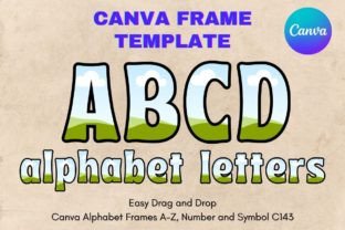 Canva Letters Frame Alphabet Template143 Graphic Print Templates By Mellow Template 1