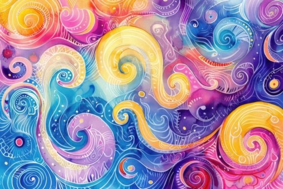 Colorful Swirl Abstraction Graphic Backgrounds By Sun Sublimation