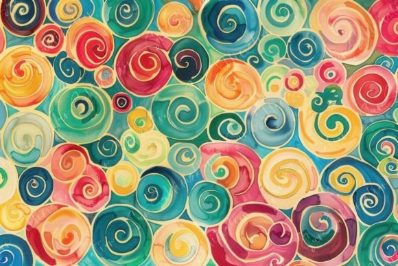 Colorful Swirls Art Graphic Backgrounds By Sun Sublimation