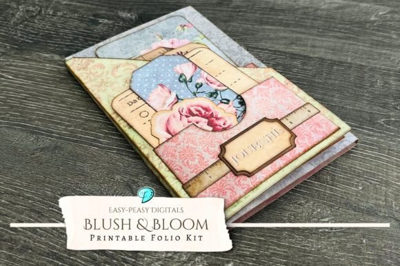 Easy Peasy Blush and Bloom Folio Kit Graphic Objects By Emily Designs