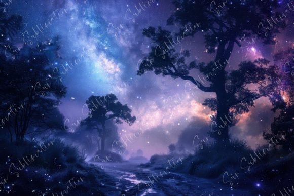 Enchanted Night Forest Graphic Backgrounds By Sun Sublimation