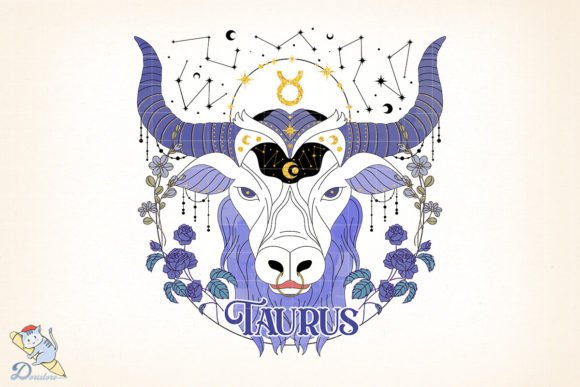 Floral Zodiac Taurus Sublimation Graphic Crafts By Dori Story