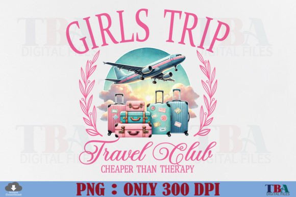 Girls Trip Social Club PNG Vacation Trip Graphic T-shirt Designs By TBA Digital Files