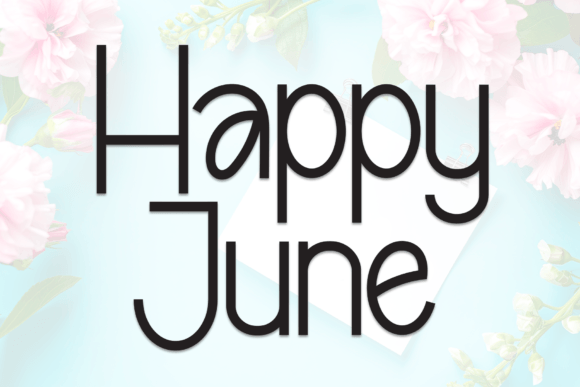 Happy June Script Fonts Font Door andikastudio