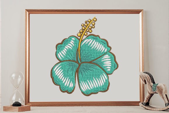 Hibiscus Flower Single Flowers & Plants Embroidery Design By wick john
