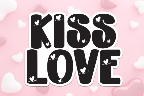 Kiss Love Skript-Schriftarten Schriftart Von andikastudio