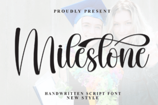 Milestone Script & Handwritten Font By andikastudio 1