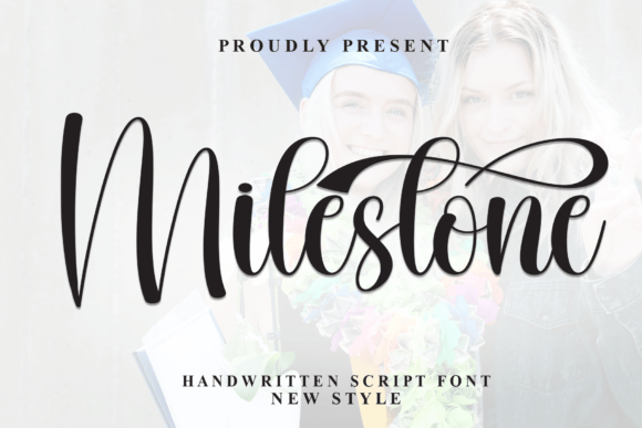 Milestone Script & Handwritten Font By andikastudio