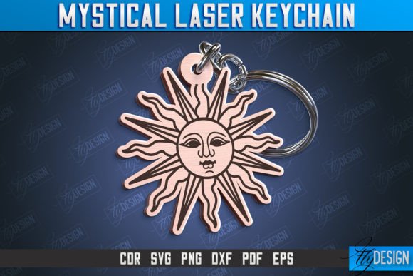 Mystical Keychain | Magic Sign |CNC File Graphic Crafts By flydesignsvg
