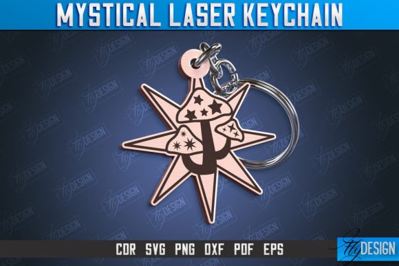 Mystical Keychain | Magic Sign |CNC File Graphic Crafts By flydesignsvg