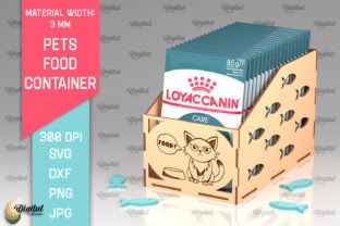 Pets Food Containers Laser Cut Bundle Graphic 3D SVG By Digital Idea 3