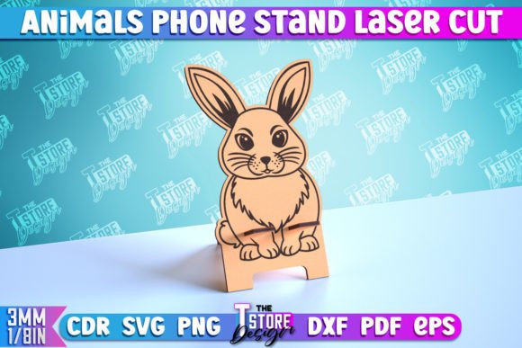 Phone Stand | Hare Design | Phone Holder Grafik Plotterdateien Von The T Store Design
