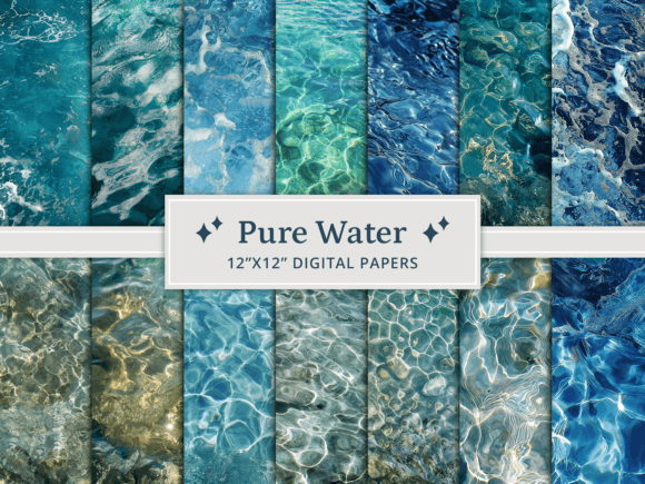 Pure Water Digital Papers Illustration Fonds d'Écran Par altendi