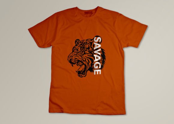 Savage Tiger T Shirt Design Svg Free Graphic T-shirt Designs By Design me