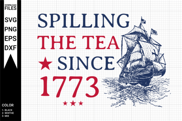 Spilling the Tea Since 1773 Svg Grafik Plotterdateien Von NetArtStudio
