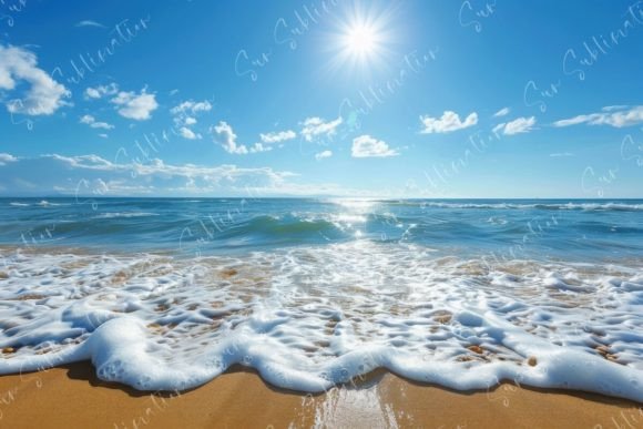 Sunny Beach Grafika Tła Przez Sun Sublimation