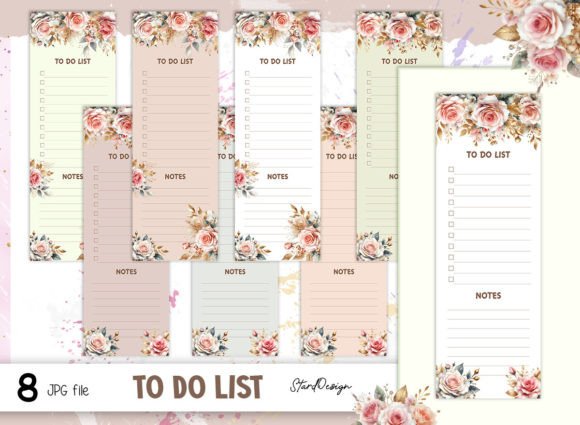 To Do List Printable Notepad Graphic Print Templates By StardDesign