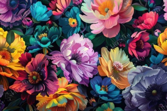 Vibrant Floral Explosion Graphic Backgrounds By Sun Sublimation