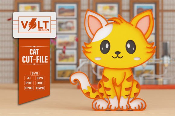 Animal 3d SVG Crafting File for CNG Cut Grafik 3D SVG Von VOLT_DESIGN