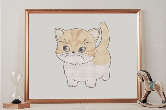 Cute Baby Cat Koty Projekt haftu Przez wick john