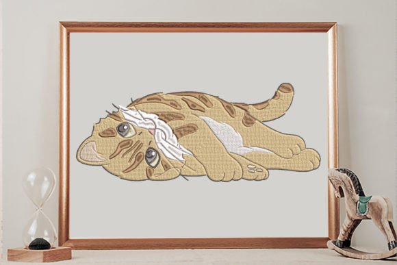 Love Lazy Cat  Katzen Stickereidesign Von wick john
