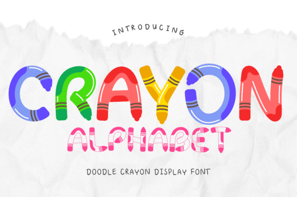 Crayon Alphabet Color Fonts Font By SVG Bloom