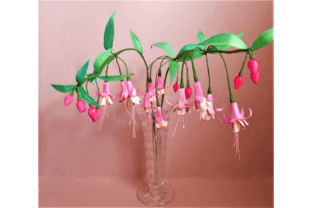 Fuchsia Paper flowers 3D SVG Craft By 3D SVG Crafts
