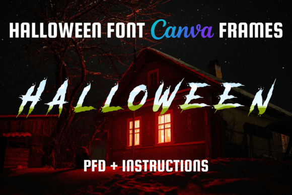 Halloween Font Canva Frames Alphabet Graphic Graphic Templates By wonderxwander