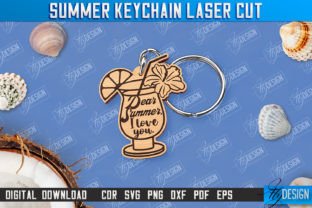 Summer Keychain Laser Cut Design Bundle Grafica Creazioni Di flydesignsvg 2